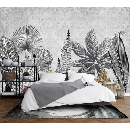 Fototapet fara imbinari fruze alb negru Premier Decor