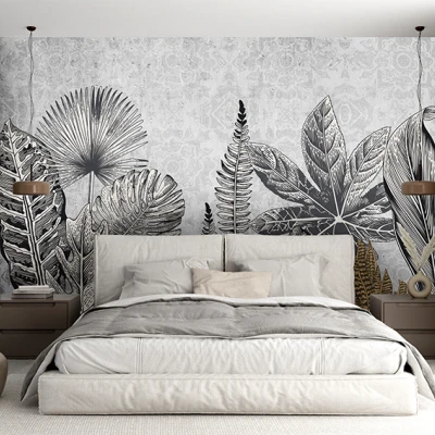 Fototapet fara imbinari fruze alb negru Premier Decor