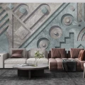 Fototapet Fara Imbinari Geometric - Living si Dormitor