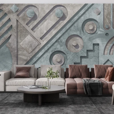 Fototapet Fara Imbinari Geometric - Living si Dormitor Premier Decor