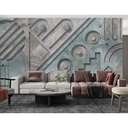 Fototapet Fara Imbinari Geometric - Living si Dormitor