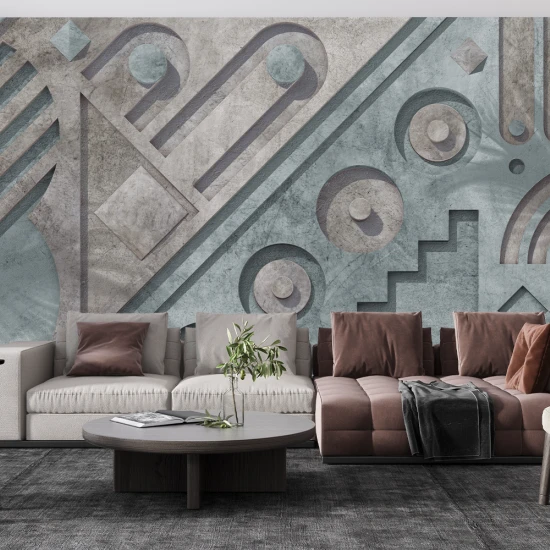 Fototapet Fara Imbinari Geometric - Living si Dormitor