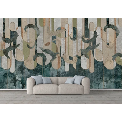 Fototapet fara Imbinari Geometrie grafică pe beton grunge Premier Decor