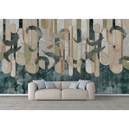 Fototapet fara Imbinari Geometrie grafică pe beton grunge Premier Decor