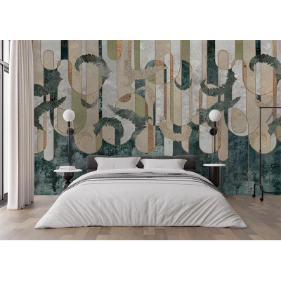 Fototapet fara Imbinari Geometrie grafică pe beton grunge Premier Decor