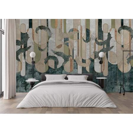 Fototapet fara Imbinari Geometrie grafică pe beton grunge Premier Decor