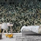 Fototapet fara imbinari geometrie verde