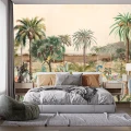 Fototapet fara imbinari gradina tropicala pauni fresca