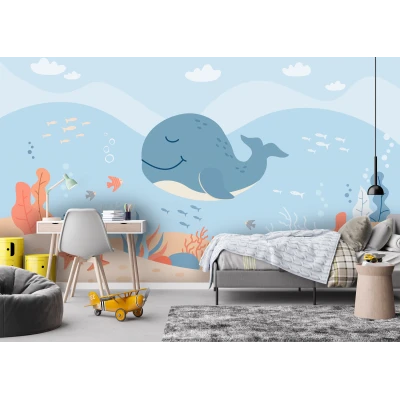 Fototapet fara Imbinari Happy Whale Premier Decor