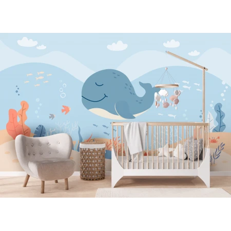 Fototapet fara Imbinari Happy Whale