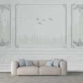 Fototapet Fara Imbinari Imitatie Profil Decorativ Living si Dormitor