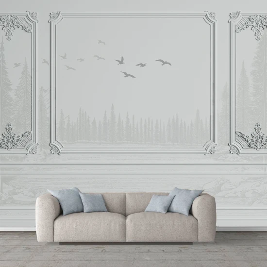 Fototapet Fara Imbinari Imitatie Profil Decorativ Living si Dormitor