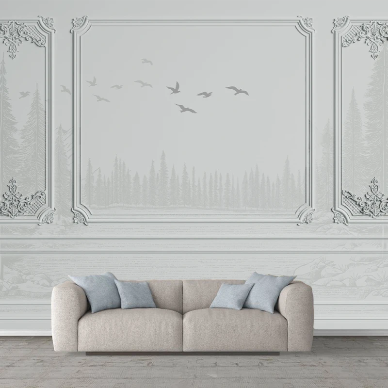 Fototapet Fara Imbinari Imitatie Profil Decorativ Living si Dormitor