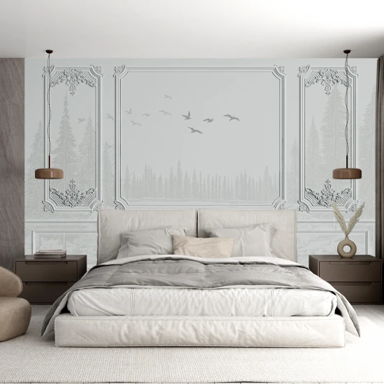 Fototapet Fara Imbinari Imitatie Profil Decorativ Living si Dormitor