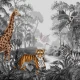Fototapet fara imbinari Jungla Alb negru