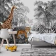 Fototapet fara imbinari Jungla Alb negru