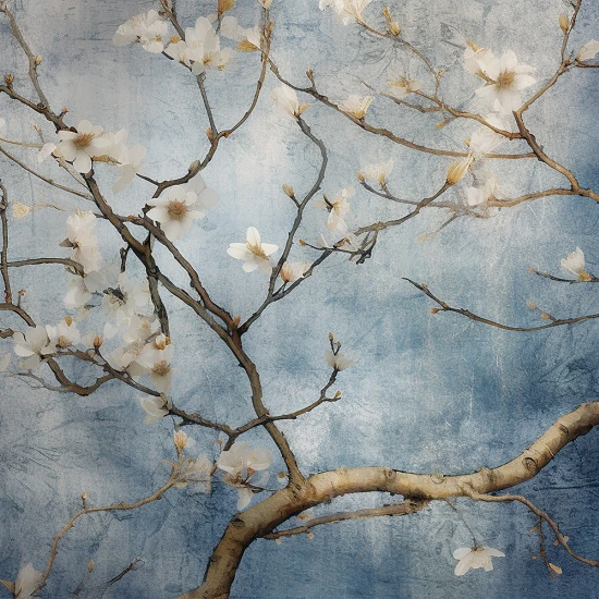 Fototapet Fara Imbinari Living si Dormitor -  Copac cu Flori