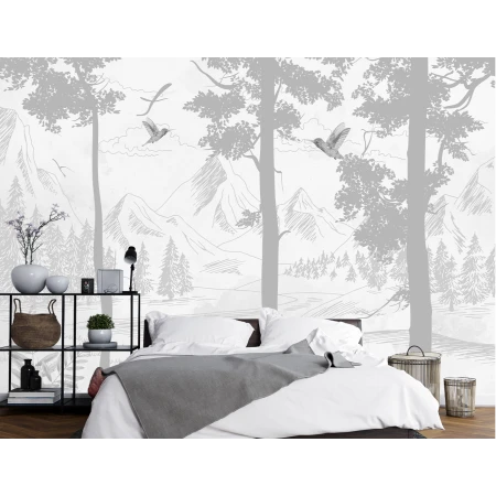 Fototapet Fara Imbinari Living si Dormitor- Peisaj Montan Premier Decor