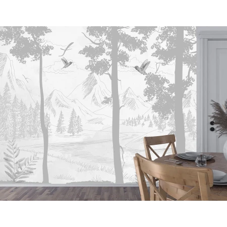 Fototapet Fara Imbinari Living si Dormitor- Peisaj Montan Premier Decor