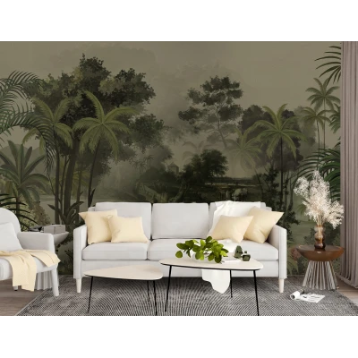 Fototapet Fara Imbinari Living si Dormitor - Peisaj Verde Premier Decor