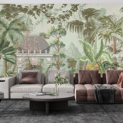 Fototapet Fara Imbinari Overgrown Garden - Living si Dormitor Premier Decor