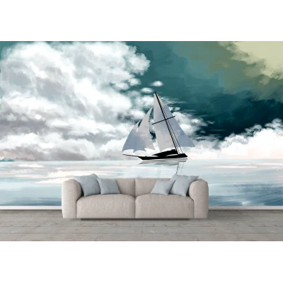 Fototapet fara imbinari peisaj corabie pe mare Premier Decor
