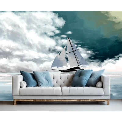 Fototapet fara imbinari peisaj corabie pe mare Premier Decor