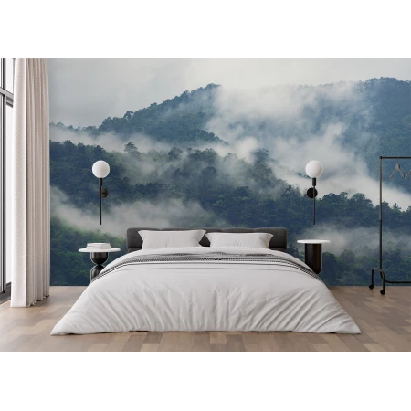 Fototapet fara imbinari peisaj munte ceata padure brazi Premier Decor