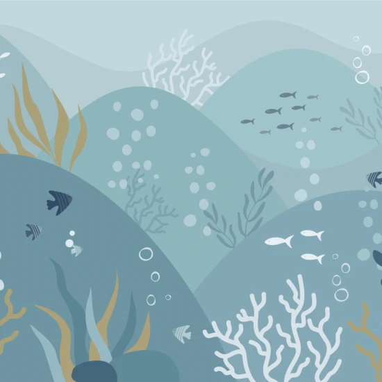 Fototapet fara imbinari pentru ciopii Colorful Ocean Fototapet fara imbinari pentru ciopii Colorful Ocean