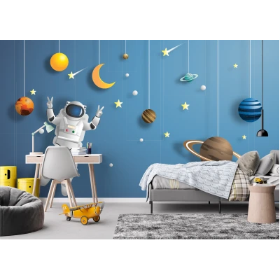 Fototapet fara imbinari pentru copii astronaut in spatiu Premier Decor
