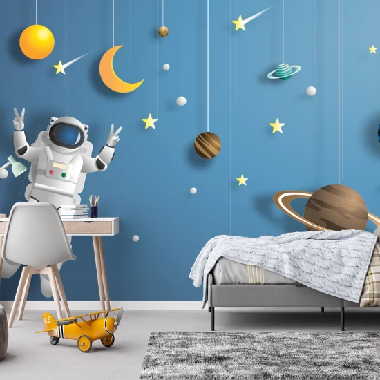 Fototapet fara imbinari pentru copii astronaut in spatiu