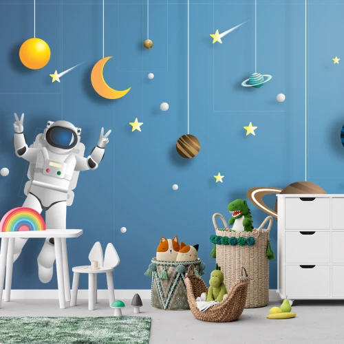 Fototapet fara imbinari pentru copii astronaut in spatiu