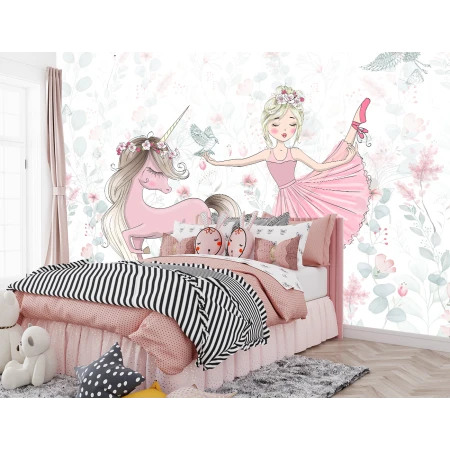 Fototapet fara Imbinari Pentru copii Balerina in Acuarela Premier Decor