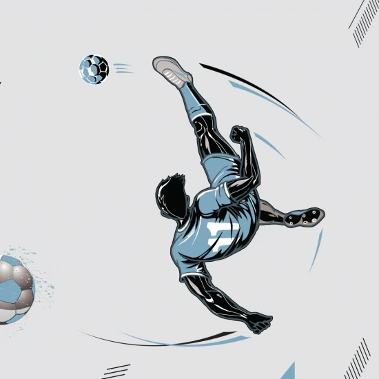 Fototapet fara imbinari pentru copii - Blue Soccer