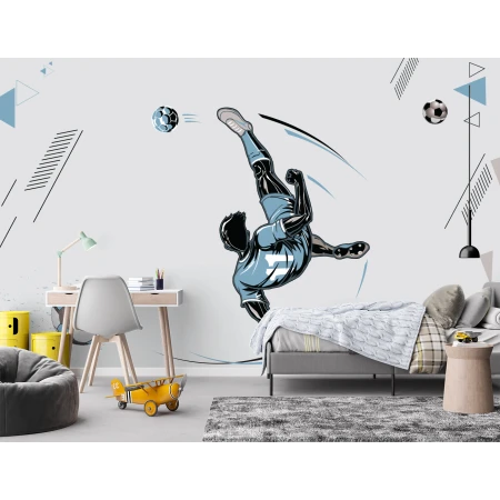 Fototapet fara imbinari pentru copii - Blue Soccer Premier Decor