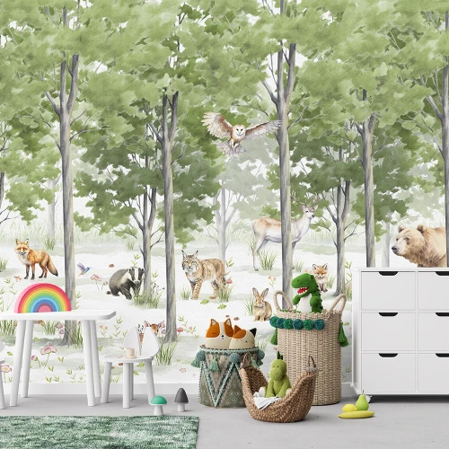 Fototapet fara imbinari pentru copii - Padure Fermecata