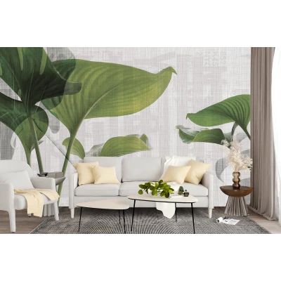 Fototapet fara Imbinari personalizat Green Leaf Premier Decor
