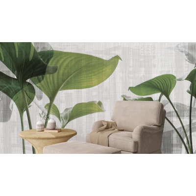 Fototapet fara Imbinari personalizat Green Leaf Premier Decor