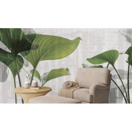 Fototapet fara Imbinari personalizat Green Leaf Premier Decor
