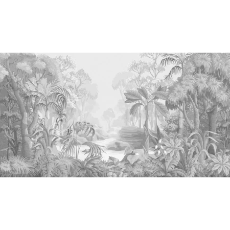 Fototapet fara Imbinari personalizat Jungla Alb Negru Premier Decor