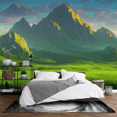 Fototapet Fara Imbinari Piesaj de Munte Premier Decor