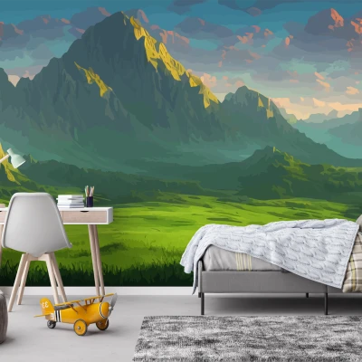 Fototapet Fara Imbinari Piesaj de Munte Premier Decor