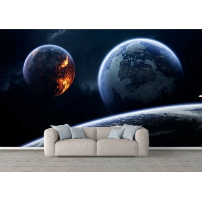 Fototapet fara imbinari planete Premier Decor