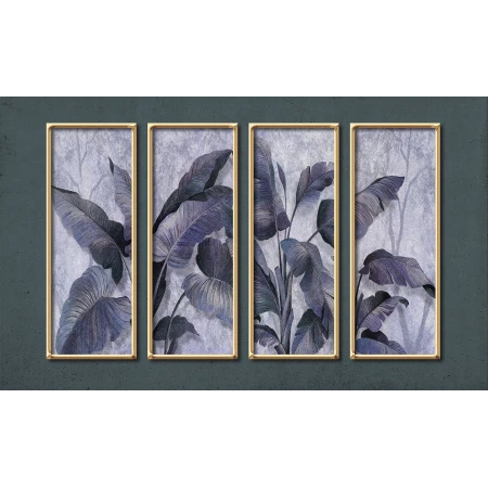 Fototapet fara imbinari Purple Tropical Leaf Premier Decor