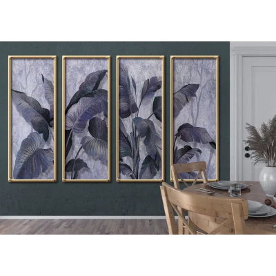 Fototapet fara imbinari Purple Tropical Leaf Premier Decor