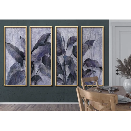Fototapet fara imbinari Purple Tropical Leaf Premier Decor