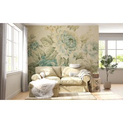 Fototapet fara imbinari Retro Flowers Premier Decor