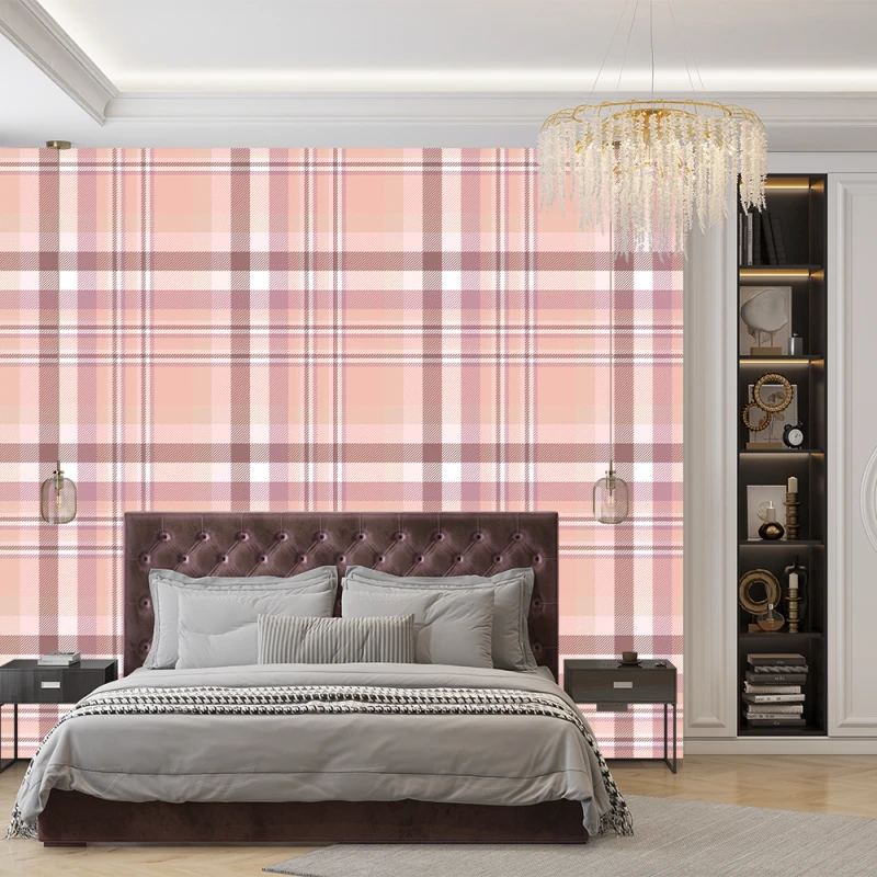 Fototapet fara imbinari Tip Burberry Roz