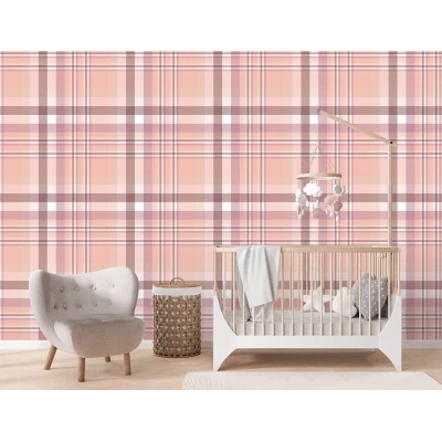 Fototapet fara imbinari Tip Burberry Roz Premier Decor