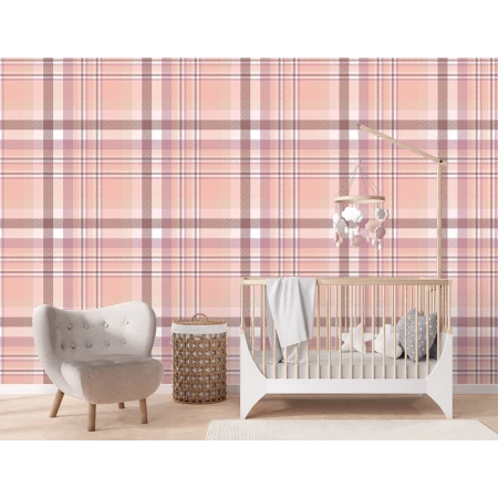 Fototapet fara imbinari Tip Burberry Roz Premier Decor